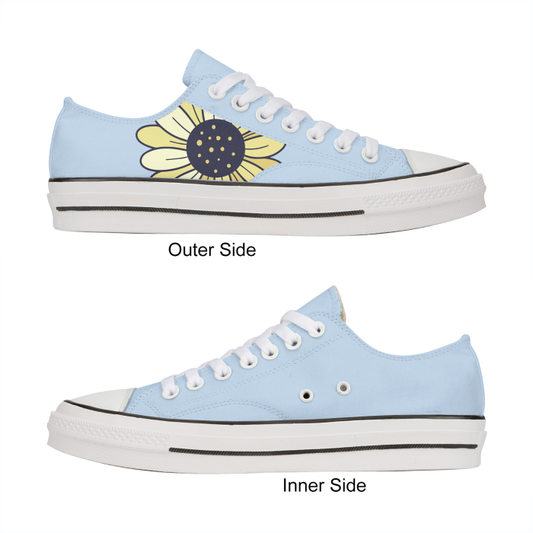 Shoes,Low Top,Canvas Shoes,Streetwear,Footwear,Casual,Daily Casual,Sports,Summer,Spring,Sunflower,Running,Elastic Straps,Shoelaces,Knotted,Print,Printed,MOQ1,Delivery days 5