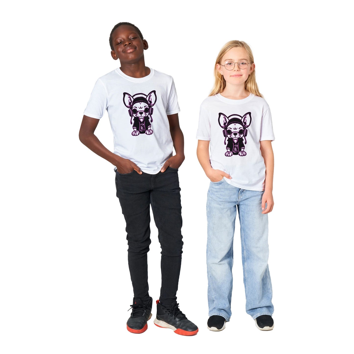 Klassisches Kinder-T-Shirt mit Rundhalsausschnitt